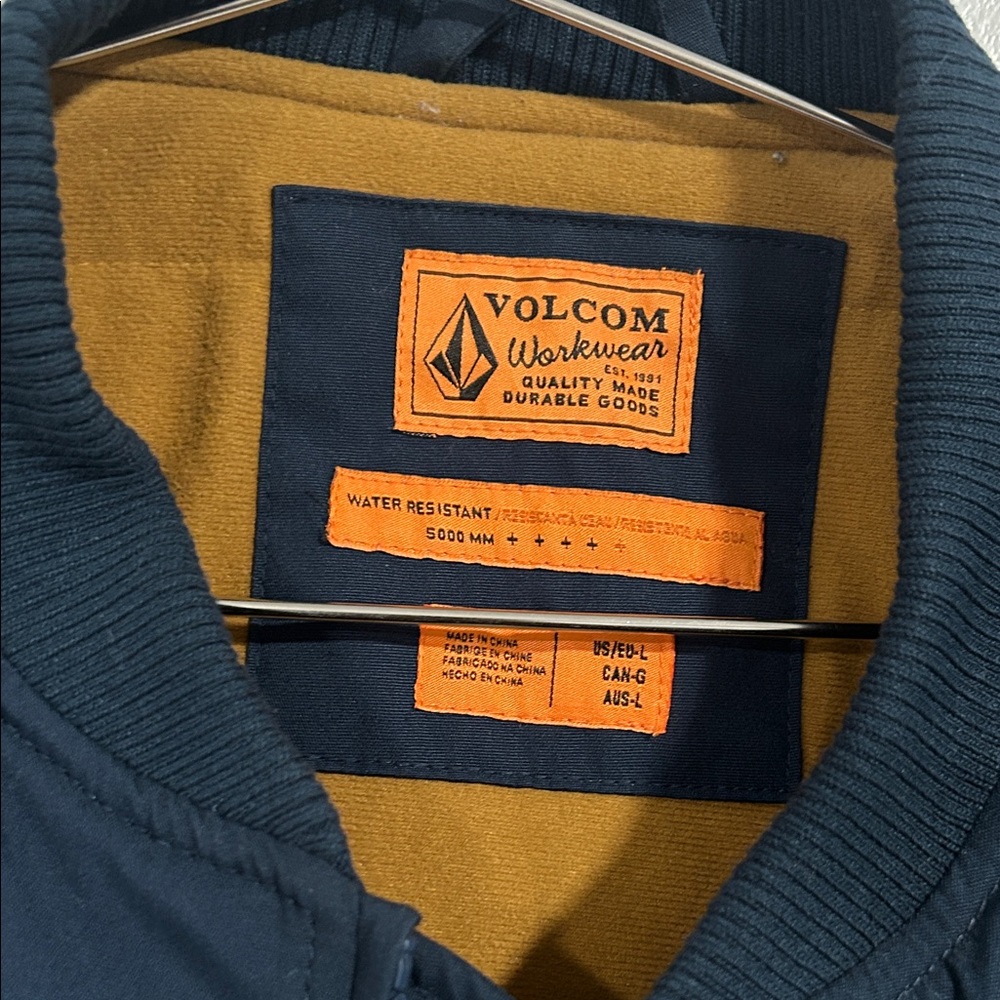 Volcom Workwear Navy Bomber Jacket - Picture 2 of 4